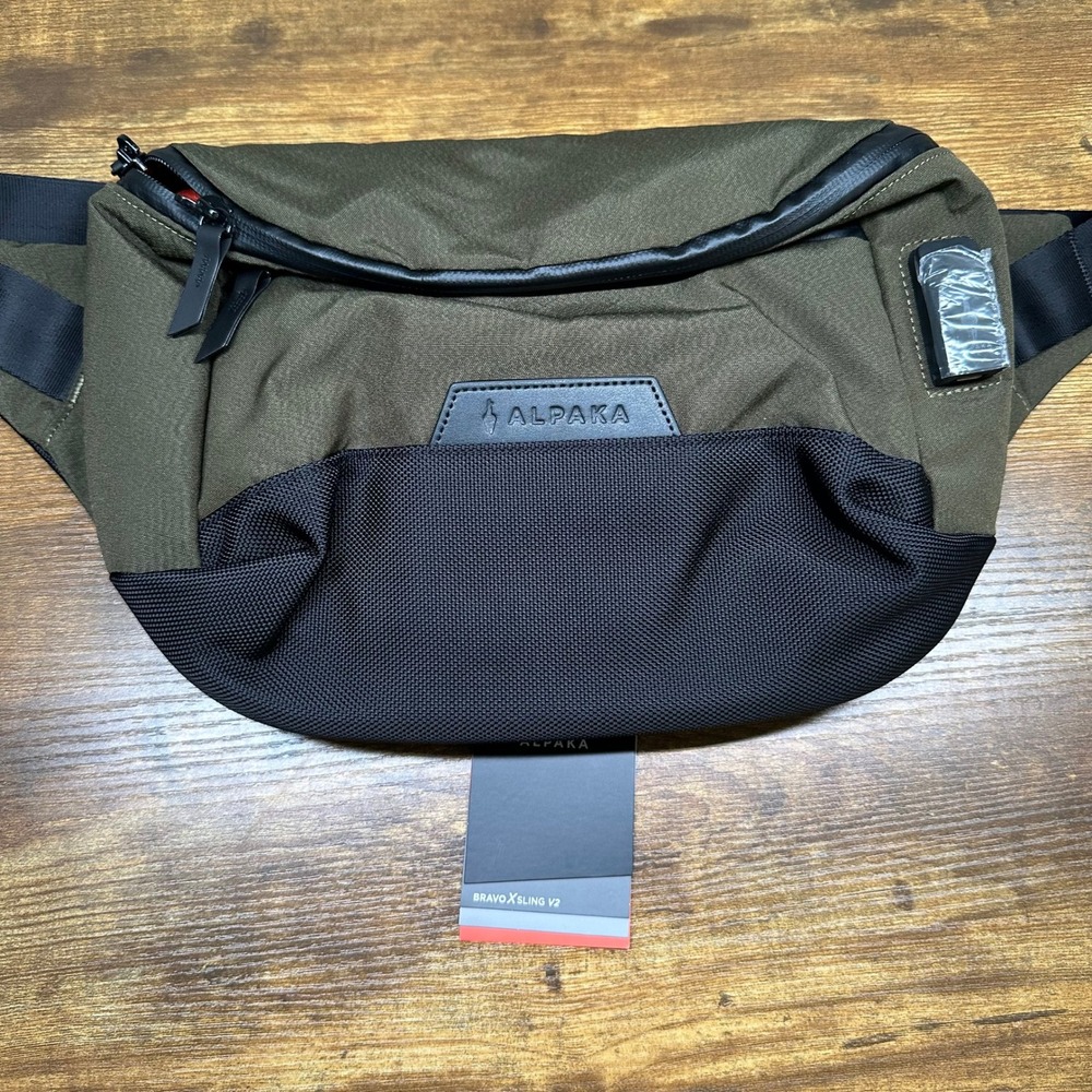 NEW Alpaka Bravo X Sling V2 Army Green Axogrid 300D Tech Bag Travel Business